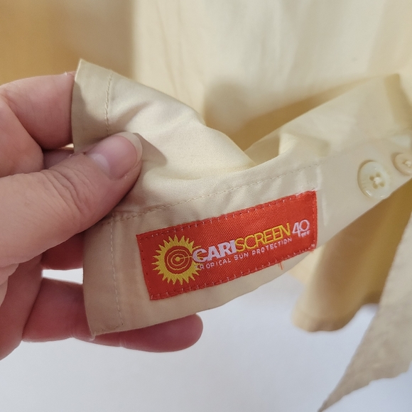 Mens Crewtech Fishing Hiking Vented Long Sleeve button front SPF 40 Size Med - Picture 5 of 15